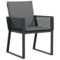 vidaXL Gartenstühle mit Kissen 2 Stk. Schwarz Poly Rattan vidaXL Gartenstühle mit Kissen 2 Stk. Schwarz Poly Rattan