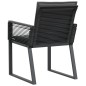vidaXL Gartenstühle mit Kissen 2 Stk. Schwarz Poly Rattan vidaXL Gartenstühle mit Kissen 2 Stk. Schwarz Poly Rattan