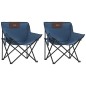 vidaXL Campingstühle 2 Stk. mit Tasche Klappbar Blau vidaXL Campingstühle 2 Stk. mit Tasche Klappbar Blau
