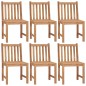 vidaXL Gartenstühle 6 Stk. mit Kissen Massivholz Teak vidaXL Gartenstühle 6 Stk. mit Kissen Massivholz Teak