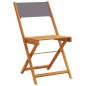 vidaXL 3-tlg. Bistro-Set Anthrazit Stoff und Massivholz vidaXL 3-tlg. Bistro-Set Anthrazit Stoff und Massivholz