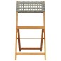vidaXL 3-tlg. Bistro-Set Grau Poly Rattan und Massivholz vidaXL 3-tlg. Bistro-Set Grau Poly Rattan und Massivholz