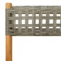 vidaXL 3-tlg. Bistro-Set Grau Poly Rattan und Massivholz vidaXL 3-tlg. Bistro-Set Grau Poly Rattan und Massivholz