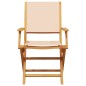 vidaXL 3-tlg. Bistro-Set Beige Stoff und Massivholz vidaXL 3-tlg. Bistro-Set Beige Stoff und Massivholz