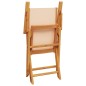 vidaXL 3-tlg. Bistro-Set Beige Stoff und Massivholz vidaXL 3-tlg. Bistro-Set Beige Stoff und Massivholz
