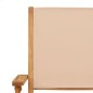 vidaXL 3-tlg. Bistro-Set Beige Stoff und Massivholz vidaXL 3-tlg. Bistro-Set Beige Stoff und Massivholz