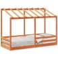 vidaXL Kinderbett mit Dach Wachsbraun 90x190 cm Massivholz Kiefer vidaXL Kinderbett mit Dach Wachsbraun 90x190 cm Massivholz Kiefer
