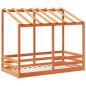 vidaXL Kinderbett mit Dach Wachsbraun 70x140 cm Massivholz Kiefer vidaXL Kinderbett mit Dach Wachsbraun 70x140 cm Massivholz Kiefer