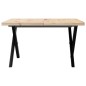vidaXL Couchtisch X-Gestell 70x70x40,5cm Massivholz Kiefer & Gusseisen vidaXL Couchtisch X-Gestell 70x70x40,5cm Massivholz Kiefer & Gusseisen