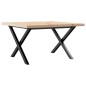 vidaXL Couchtisch X-Gestell 70x70x40,5cm Massivholz Kiefer & Gusseisen vidaXL Couchtisch X-Gestell 70x70x40,5cm Massivholz Kiefer & Gusseisen