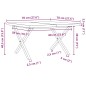 vidaXL Couchtisch X-Gestell 70x70x40,5cm Massivholz Kiefer & Gusseisen vidaXL Couchtisch X-Gestell 70x70x40,5cm Massivholz Kiefer & Gusseisen