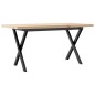 vidaXL Couchtisch X-Gestell 100x50x45,5 cm Massivholz Kiefer Gusseisen vidaXL Couchtisch X-Gestell 100x50x45,5 cm Massivholz Kiefer Gusseisen