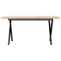 vidaXL Couchtisch X-Gestell 100x50x45,5 cm Massivholz Kiefer Gusseisen vidaXL Couchtisch X-Gestell 100x50x45,5 cm Massivholz Kiefer Gusseisen