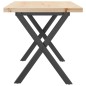 vidaXL Couchtisch X-Gestell 100x50x45,5 cm Massivholz Kiefer Gusseisen vidaXL Couchtisch X-Gestell 100x50x45,5 cm Massivholz Kiefer Gusseisen