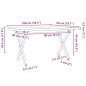 vidaXL Couchtisch X-Gestell 100x50x45,5 cm Massivholz Kiefer Gusseisen vidaXL Couchtisch X-Gestell 100x50x45,5 cm Massivholz Kiefer Gusseisen