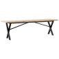 vidaXL Couchtisch X-Gestell 160x40x45,5 cm Massivholz Kiefer Gusseisen vidaXL Couchtisch X-Gestell 160x40x45,5 cm Massivholz Kiefer Gusseisen