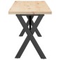 vidaXL Couchtisch X-Gestell 160x40x45,5 cm Massivholz Kiefer Gusseisen vidaXL Couchtisch X-Gestell 160x40x45,5 cm Massivholz Kiefer Gusseisen