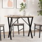 vidaXL Esstisch X-Gestell 100x50x75,5 cm Massivholz Kiefer & Gusseisen vidaXL Esstisch X-Gestell 100x50x75,5 cm Massivholz Kiefer & Gusseisen