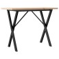 vidaXL Esstisch X-Gestell 100x50x75,5 cm Massivholz Kiefer & Gusseisen vidaXL Esstisch X-Gestell 100x50x75,5 cm Massivholz Kiefer & Gusseisen