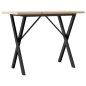 vidaXL Esstisch X-Gestell 100x50x75,5 cm Massivholz Kiefer & Gusseisen vidaXL Esstisch X-Gestell 100x50x75,5 cm Massivholz Kiefer & Gusseisen