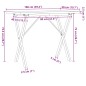 vidaXL Esstisch X-Gestell 100x50x75,5 cm Massivholz Kiefer & Gusseisen vidaXL Esstisch X-Gestell 100x50x75,5 cm Massivholz Kiefer & Gusseisen