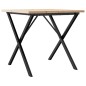 vidaXL Esstisch X-Gestell 80x80x75,5 cm Massivholz Kiefer & Gusseisen vidaXL Esstisch X-Gestell 80x80x75,5 cm Massivholz Kiefer & Gusseisen