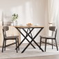 vidaXL Esstisch X-Gestell 80x80x75,5 cm Massivholz Kiefer & Gusseisen vidaXL Esstisch X-Gestell 80x80x75,5 cm Massivholz Kiefer & Gusseisen