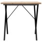vidaXL Esstisch X-Gestell 80x80x75,5 cm Massivholz Kiefer & Gusseisen vidaXL Esstisch X-Gestell 80x80x75,5 cm Massivholz Kiefer & Gusseisen