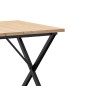 vidaXL Esstisch X-Gestell 80x80x75,5 cm Massivholz Kiefer & Gusseisen vidaXL Esstisch X-Gestell 80x80x75,5 cm Massivholz Kiefer & Gusseisen