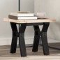 vidaXL Couchtisch Y-Gestell 40x40x35,5 Massivholz Kiefer und Gusseisen vidaXL Couchtisch Y-Gestell 40x40x35,5 Massivholz Kiefer und Gusseisen