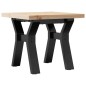 vidaXL Couchtisch Y-Gestell 40x40x35,5 Massivholz Kiefer und Gusseisen vidaXL Couchtisch Y-Gestell 40x40x35,5 Massivholz Kiefer und Gusseisen