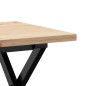 vidaXL Couchtisch Y-Gestell 40x40x35,5 Massivholz Kiefer und Gusseisen vidaXL Couchtisch Y-Gestell 40x40x35,5 Massivholz Kiefer und Gusseisen