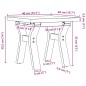vidaXL Couchtisch Y-Gestell 40x40x35,5 Massivholz Kiefer und Gusseisen vidaXL Couchtisch Y-Gestell 40x40x35,5 Massivholz Kiefer und Gusseisen