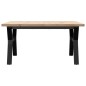 vidaXL Couchtisch Y-Gestell 90x90x45,5cm Massivholz Kiefer & Gusseisen vidaXL Couchtisch Y-Gestell 90x90x45,5cm Massivholz Kiefer & Gusseisen