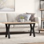 vidaXL Couchtisch Y-Gestell 110x40x45,5 cm Massivholz Kiefer Gusseisen vidaXL Couchtisch Y-Gestell 110x40x45,5 cm Massivholz Kiefer Gusseisen