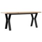 vidaXL Couchtisch Y-Gestell 110x40x45,5 cm Massivholz Kiefer Gusseisen vidaXL Couchtisch Y-Gestell 110x40x45,5 cm Massivholz Kiefer Gusseisen
