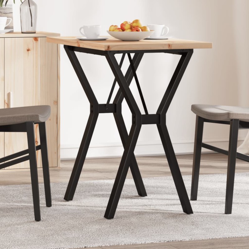 vidaXL Esstisch Y-Gestell 80x50x75,5 cm Massivholz Kiefer & Gusseisen vidaXL Esstisch Y-Gestell 80x50x75,5 cm Massivholz Kiefer & Gusseisen