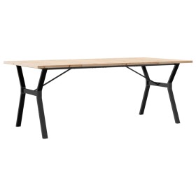 vidaXL Esstisch Y-Gestell 200x100x75,5cm Massivholz Kiefer & Gusseisen