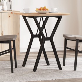 vidaXL Esstisch Y-Gestell 60x60x75,5cm Massivholz Kiefer und Gusseisen