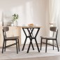 vidaXL Esstisch Y-Gestell 60x60x75,5cm Massivholz Kiefer und Gusseisen vidaXL Esstisch Y-Gestell 60x60x75,5cm Massivholz Kiefer und Gusseisen