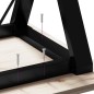 vidaXL Esstisch Y-Gestell 60x60x75,5cm Massivholz Kiefer und Gusseisen vidaXL Esstisch Y-Gestell 60x60x75,5cm Massivholz Kiefer und Gusseisen