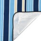 vidaXL Picknickdecke Faltbar Blau und Weiß Gestreift 200x200 cm Samt vidaXL Picknickdecke Faltbar Blau und Weiß Gestreift 200x200 cm Samt