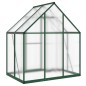 vidaXL Gewächshaus mit Fundamentrahmen Grün 169x114x195 cm Aluminimum vidaXL Gewächshaus mit Fundamentrahmen Grün 169x114x195 cm Aluminimum