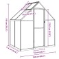 vidaXL Gewächshaus mit Fundamentrahmen Grün 169x114x195 cm Aluminimum vidaXL Gewächshaus mit Fundamentrahmen Grün 169x114x195 cm Aluminimum