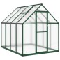 vidaXL Gewächshaus mit Fundamentrahmen Grün 224x169x195 cm Aluminimum vidaXL Gewächshaus mit Fundamentrahmen Grün 224x169x195 cm Aluminimum