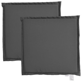 vidaXL Garten-Sitzkissen 2 Stk. Anthrazit 45x45x2 cm Quadratisch
