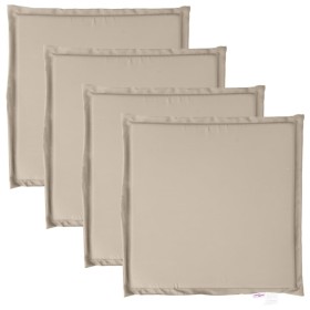 vidaXL Garten-Sitzkissen 4 Stk. Taupe 45x45x2 cm Quadratisch