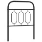 vidaXL Kopfteil Metall Schwarz 75 cm