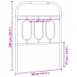 vidaXL Kopfteil Metall Schwarz 75 cm