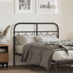 vidaXL Kopfteil Metall Schwarz 120 cm